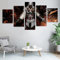 MUICIN Room Decor 3D Assassin's Creed Leinwand 5-teilige dekorative HD Poster Malerei Moderne Wohnkultur Wohnzimmer Wand Dekor.,M