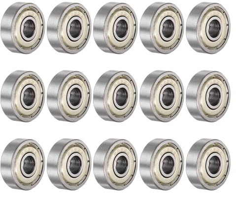 QUARKZMAN 15 Stück 625ZZ Kugellager 5x16x5mm Kohlen Stoffstahl Doppelt Abgeschirmt ABEC3 Z1 Lager für Motoren