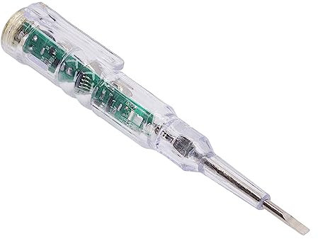 Uadme Cacciavite Cercafase, Rivelatore di Tensione, Penna Tester Elettrico Tricolore Professionale Ad Alta Luminosità con Allarme Cicalino, Rilevamento Incendio Nullo, Rilevamento On Off