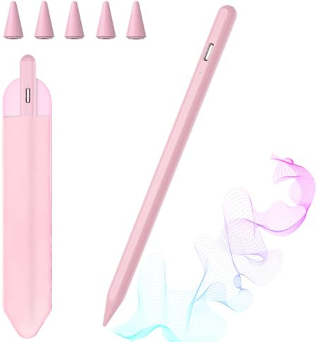 Stylet iPad 10e Génération, Pencil iPad, Stylet Tablette iPad pour 2018-2025, Stylo iPad avec Rejection de la Paume Tactile Haute Précision, Convient pour iPad 6/7/8/9/10/11, Air 3/4/5/M2/M3, Mini 5/6