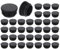 QUARKZMAN 36 Pcs Bouchon en Plastique Rond, Bouchons d'Extrémité de Tube Noirs, 32mm(1.26 Pouce) pour Pieds de Meubles, Protection de Glissement pour Chaise, Canapé, Table, Étagère