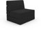 VitaliSpa Sofa Lima, Schlafcouch, Schwarz, 100 cm mit Schlaffunktion