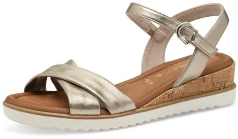 Tamaris Women's Sandal, Light Gold, 7.5 UK