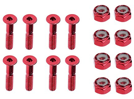 Timcryxient 8-teiliges Ersatz-Skateboard-LKW-Hardware-Set, Longboard-Schrauben, Bolzen, blau