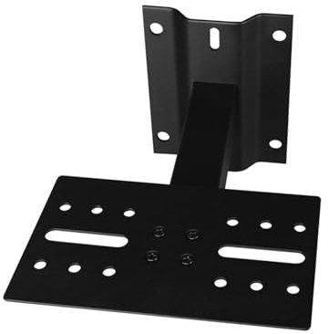 BaotyJie 1 Pièce Support d'enceinte, Support Fixe Robuste jusqu'à 30 kg Inclinaison Pivotante réglable à 180° pour études Noir