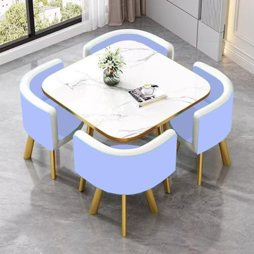 Essgruppen Esstisch mit 4 Stühlen Set,Quadratische Küchentisch, Konferenztisch mit Stühlen for Küche Esszimmer Wohnzimmer(3)