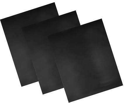 Tower TOVENLINER 3 Pack Oven Liners, Reusable, Teflon Coated, Oven Safe up to 260°C for Gas and Electric Ovens, Non-Toxic and Dishwasher Safe, 33 x 40cm, Black