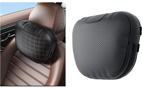 zhangqin Auto Kopfstützen und Taillenkissen Set für Hon da BRIO Amaze DF,Lordosenstütze,Nackenkissen,Taillenstütze,Lennkissen,Lendenwirbelstützkissen,Kopfstützen,Headrest