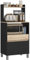 HOMCOM Meuble Micro Onde, Buffet Cuisine avec Placard tiroir étagère supérieur, Meuble Micro Ondes Cuisine Rangement pour Salle à Manger, Salon, 60 x 40 x 131 cm Naturel et Noir