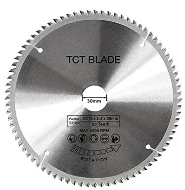 Saw blade 210x30mm Circular Saw Blade 24T 48T 60T 80T TCT Saw Blade Carbide Tipped Wood Cutting Disc For Power Tools,210x30x80T(210x30x80T)
