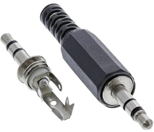 Générique *** Fiche Jack 3,5 mm Stéréo Mâle A Souder - 3 Pôles - Soudure - Prise Casque MP3 - Prise 3.5mm