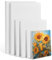 KENPOJO 6 Pièces Toile Peinture, Tableau Peinture Tendues 10x15, 15x20, 20x30 cm, 280 gsm, Toile Blanche en Coton pour Tableau Peinture, pour Enfants, Débutants et Artistes