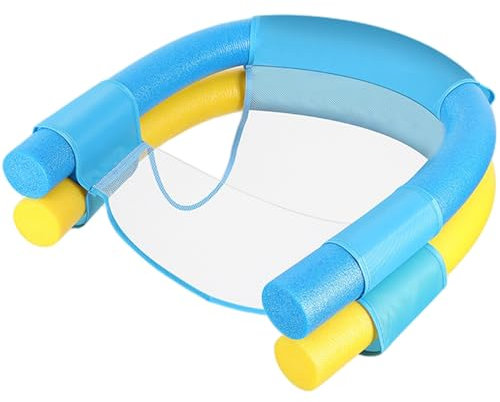 Silla de Piscina, Silla Flotante de Alta flotabilidad con Fideos de algodón Perla, Piscina de Malla Fuerte por Menos de 50 kg de Adultos para niños, Hamaca de Agua
