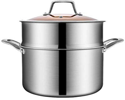 DYHWAC-658 Stackable Stainless Steel Pressure Cooker Steamer Insert Pans with Sling Handle