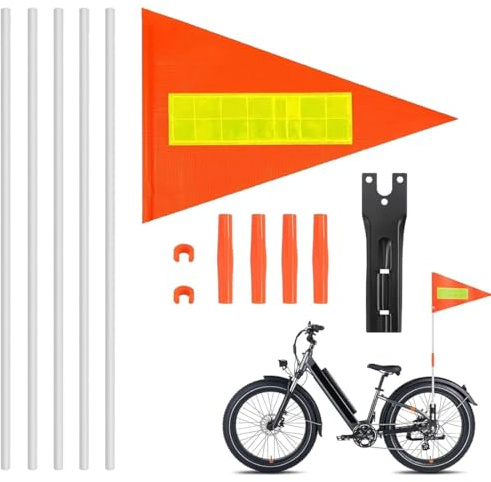 Fahrradfahne Für Kinder, Fahne Fahrradanhänger, Reflektierende Aufkleberflaggen, Fahrradanhänger Fahne Wimpel,Kinder Sicherheitswimpel,Sicherheitswimpel Kinderfahrrad