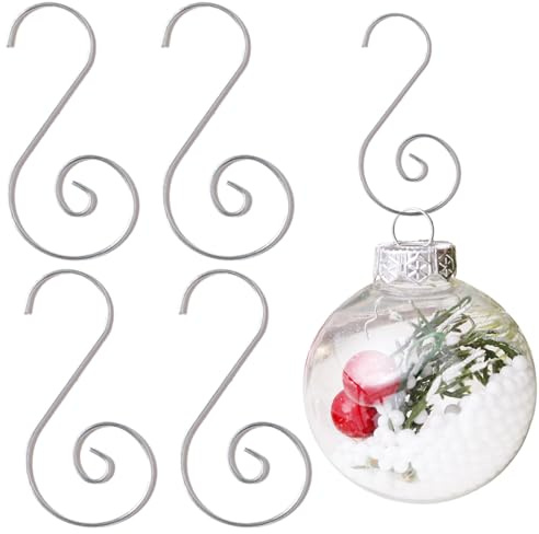 GWAWG 100 x Haken für Christbaumkugeln, S-förmige Haken zum Aufhängen von Christbaumschmuck