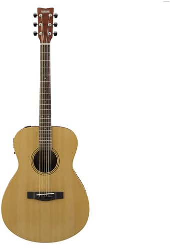 YAMAHA FSX400 Acoustic-Electric Guitar – Compact Concert Body, Scale 25, Slim String Spacing, Scalloped Bracing, System-75 Preamp with Pickup and Tuner – Natural Satin