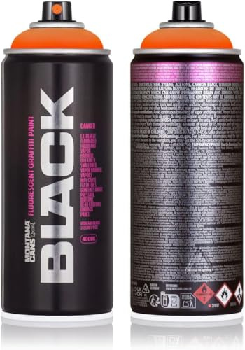 Sprühdose Montana BLACK 400 ml - Graffiti Paint - hochdeckende Mattfarben - zuverlässig - high-pressure - (IN2000 - Infra Orange)