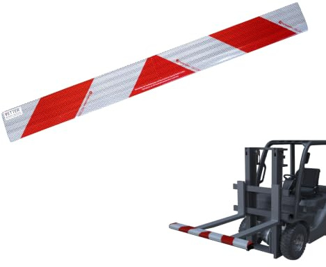 Warnbalken für Staplergabeln Palettengabeln Gabelzinken magnetisch, 800 mm | Für bessere Sichtbarkeit von Gabelzinken an Gabelstaplern und Baumaschinen, gemäß StVZO §30c, Preis pro Stück