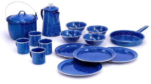 GSI Freien Pioneer Emaille Tisch Set