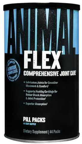 ANIMAL Flex Comprehensive Joint Care - 4 einzigartige Komplexe für Gelenke, Knochen & Knorpel - mit Vitamin A & E, Glucosamin, Leinsamenöl & Hyaluronsäure - 44 Packungen