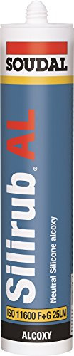 Soudal Silirub AL, Dicht-/Klebstoff auf Silicon-Basis, Kartusche: 310ml, Farbe: Transparent