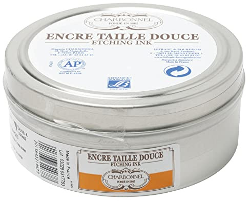 Charbonnel Lefranc and Bourgeois etching ink, Aprikosengelb, 200ml Topf - Kupferdruckfarbe