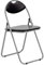 Harbour Housewares Padded Folding Chair - Easy Store Metal Frame Office Bedroom Seating - Max Load: 114kg - Black