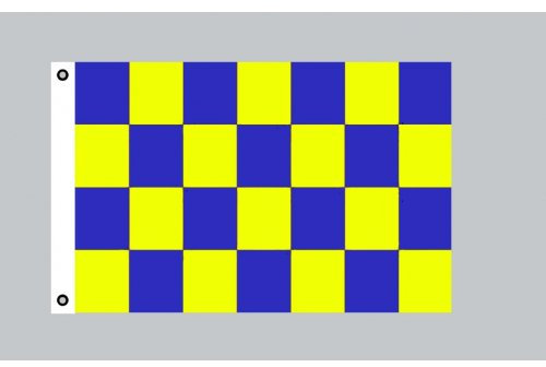 Everflag Flagge 90 x 150 : Karo blau/gelb