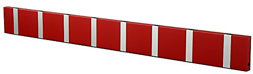 LoCa Garderobe Knax 8 imperial rot (Haken klappbar Alu) Garderoben-Leiste Kleiderhaken Flur modern Garderobenpaneel