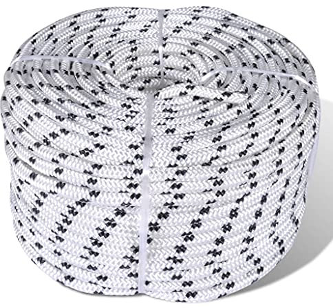 vidaXL Rollo de Cuerda Náutica de Barcos Poliéster Cubierta Trenzada 14mmx50m