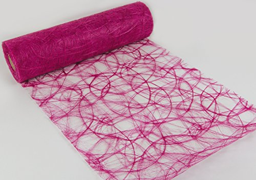 Sizoweb 30cm breit 5m oder 20m lang Tischläufer Tischband in unterschiedlichen Farben zur Dekoration wie Grillen, Sommer, Ostern, Weihnachten oder Hochzeiten manuell abgelängt durch Protinam (5m, fuchsia 3450)