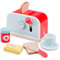 New Classic Toys Toaster-Set, Colore Rossa, Tostapane-Rosso, 10701