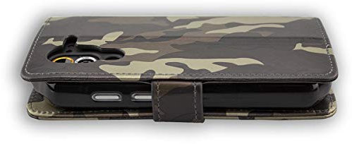 caseroxx Handy Hülle Tasche kompatibel mit Cat S60 Bookstyle-Case Wallet Case in Camouflage