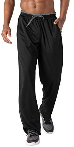 KEFITEVD Tracksuit Bottom Men Mesh Lightweight Sweatpant Sport Trouser