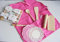 2to5 Childrens Baking Set 5 Wooden Utensils Rolling Pin, Wooden Spoon, Spatula, Pastry Brush, Mini Chopping Board, Pink Cotton Apron & Animal Shaped Cookie Moulds Cutters