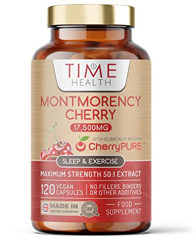 Montmorency Cherry - Maximum Strength 50:1 Extract 2% Proanthocyanidins - 17500mg Wholefood Equivalent per Capsule - CherryPURE® - Vegan - UK Made - GMP Standards - Zero Additives