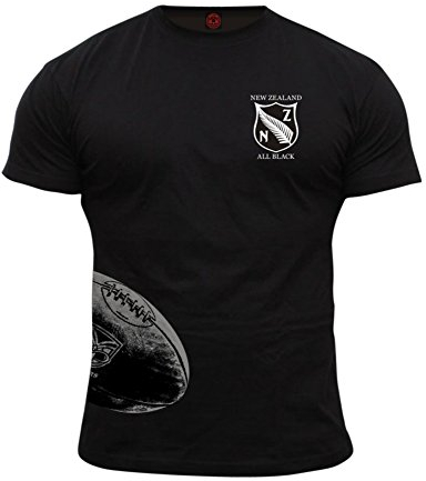Dirty Ray Rugby New Zealand Herren Kurzarm T-Shirt KRB3 (XS)