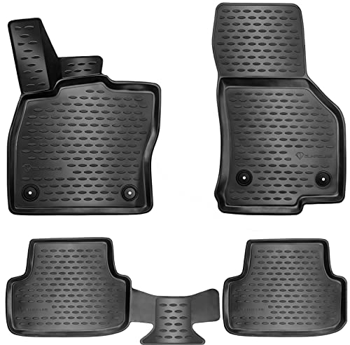 Design 3D Gummimatten Set für Subaru Forester 4 (IV) 2012-2019 | Hoher 5cm Rand