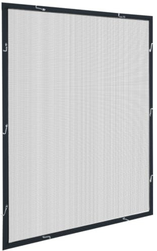 ALOHA Fliegengitter Fenster Alurahmen, Anthrazit, 120cm x 140cm | Insektenschutz, Spannrahmen, Selbstbausatz, ohne Bohren
