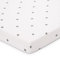 FabiMax Bio-Jersey Spannbettlaken für Laufgitter 100x100 cm, weiß/graue Sternchen