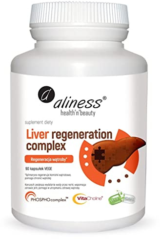Aliness - Liver Regeneration Complex - Laktosefrei - Glutenfrei - Zuckerfrei - Ohne Zusatzstoffe - Veganer - Nahrungsergänzungsmittel mit Pflanzenextrakten - 90 Kapseln
