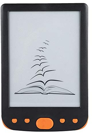 Lecteur de Livre électronique, Lecture de Livre Numérique Portable BK-6025L 6 Pouces 8G, Résolution 800 * 600, 1800 MAh, Conception étanche, Plusieurs Langues, Prend en Charge la Carte TF(Orange)