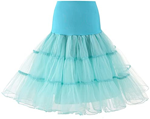 SSDH Jupe Jupon Années 50 Robe Rockabilly Jupons Crinoline pour Femmes S-2XL (Menthe Verte, S)