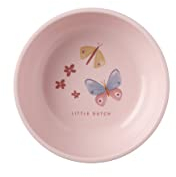 Mepal - Bol pour bébé Mio - Vaisselle pour bébé - Convient comme bol à porridge, bol à yaourt et bol à soupe - Passe au micro-ondes et au lave-vaisselle - 300 ml - Flowers & Butterflies
