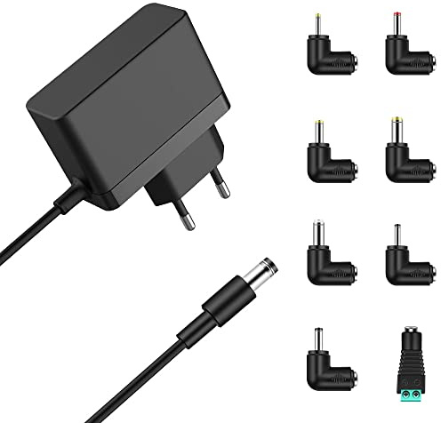 12V 1A Netzteil Ladegerät für Kinder Elektroauto,Universal Adapter für LED-Streifen/Kamera/Router/Magenta TV Box Netzadapter 100–240V 5.5 * 2.1mm Ladekabel