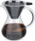 Coffee Brewing Kit, Reusable Pour Over Coffee Dripper Maker Borosilicate Glass Coffee Pot Decanter Manual Coffee Brewer with Filter