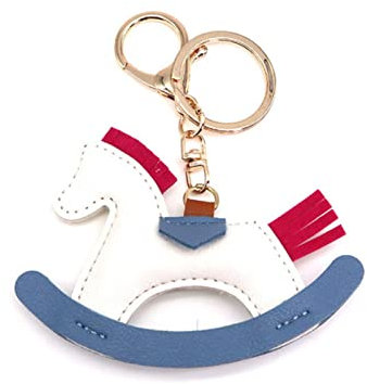 JIJIBA Donne Ciondolo Charms Borsa Portachiavi Cartoon Pony Cavalli a dondolo Portachiavi Carino Animale Ornamento Accessori Decorazione Regalo