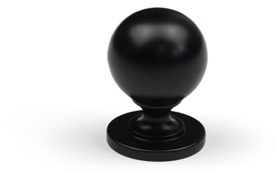 Handle & Home Black Kitchen Cupboard Knob Round Traditional Cabinet Door Drawer Dresser Furniture Upcycle Pull