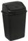 URBNLIVING 50L Kitchen Plastic Space Saving Recycling Waste Garbage Bin With Swing Top Lid - graphite
